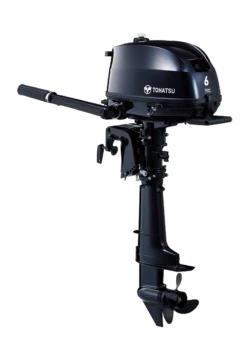 Moteur Hors-Bord Tohatsu 6 Cv Long Noir Avec Nourrice