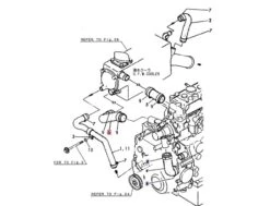 Durite De Refroidissement (liaison Pompe De Circulation Vers Bas échangeur) Pour Moteur YANMAR Série: 2GMF 2GM20F