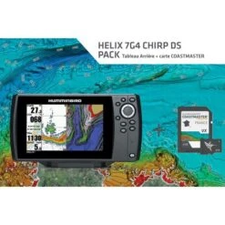 HUMMINBIRD Pack Comprenant Un HELIX 7G4-CDSTA Et Une Carte COAST MASTER Version 2D - 140-240 KHz