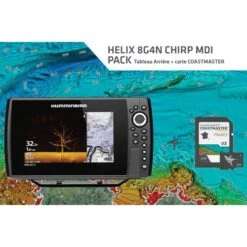 HUMMINBIRD Pack Comprenant Un HELIX 7G4N-CMDITA Et Une Carte COAST MASTER RÉSEAU Version MEGA Down Imaging