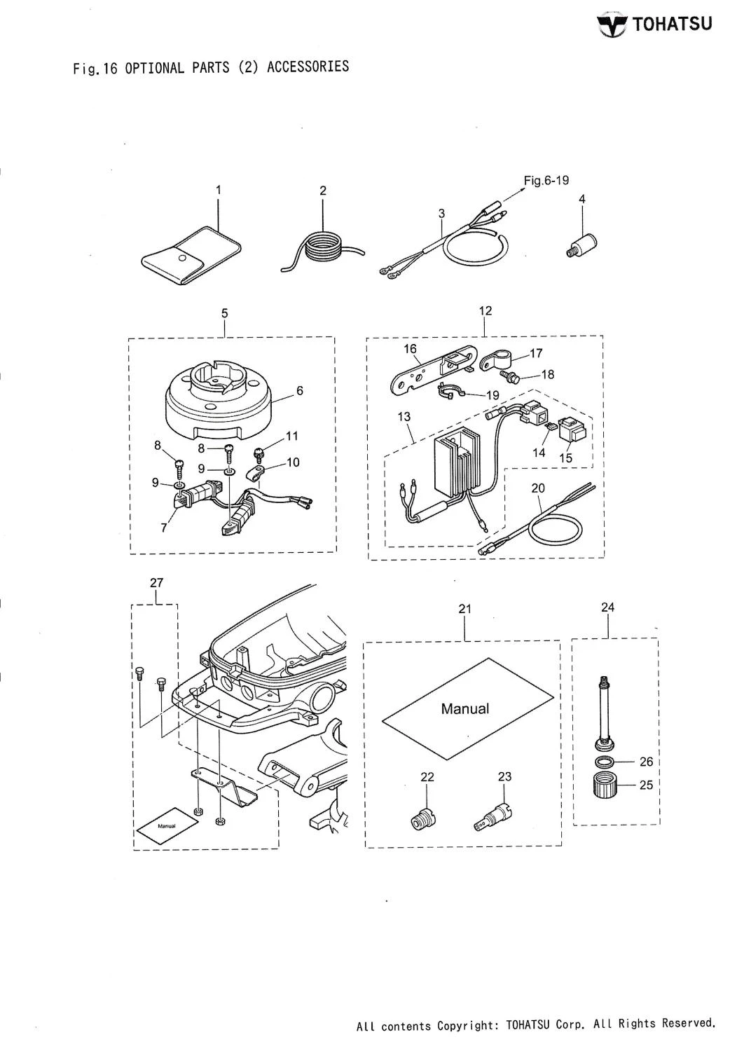 Kit Redresseur Régulateur Pour Moteur Tohatsu MFS 4 MFS5 MFS6 4 Kit Redresseur Régulateur Pour Moteur Tohatsu MFS 4 MFS5 MFS6 – Image 2