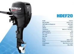 Moteur HIDEA 20 Cv EFI 4 Temps Arbre Court, Commande à Distance Démarrage électrique