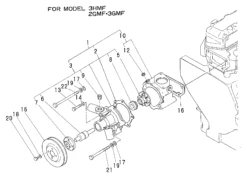 Pompe De Circulation Complète (sans Poulie) Pour Moteur YANMAR Série: 2GM 2GM20 F